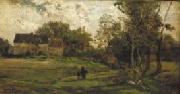 Charles-Francois Daubigny Landschap met boerderijen en bomen. china oil painting artist